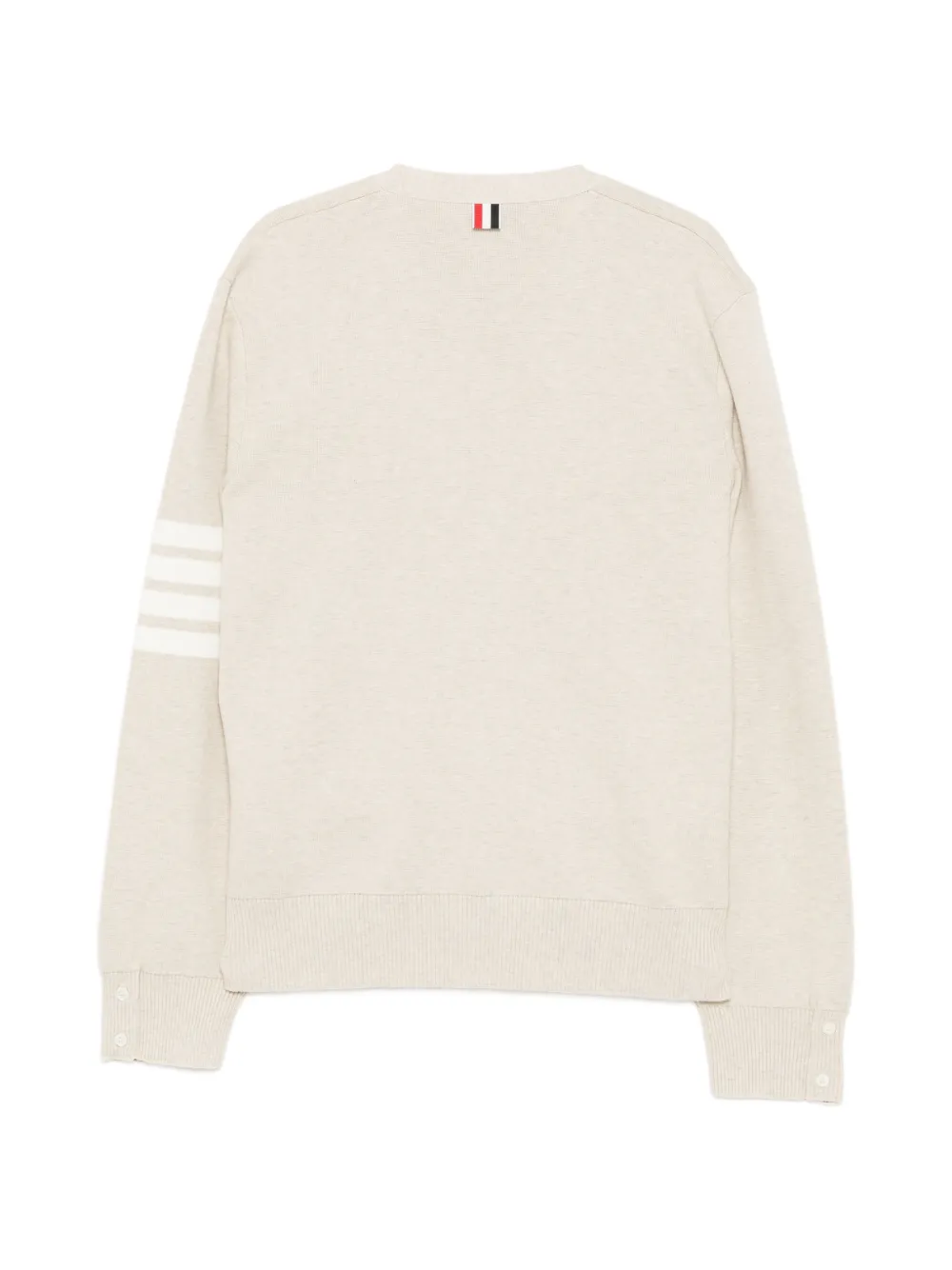 Thom Browne 4-Bar katoenen crêpe vest met V-hals Beige