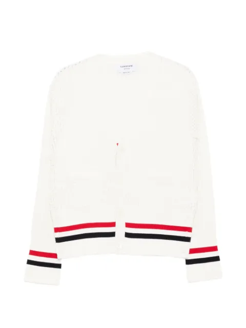 Thom Browne RWB-striped V-neck cardigan