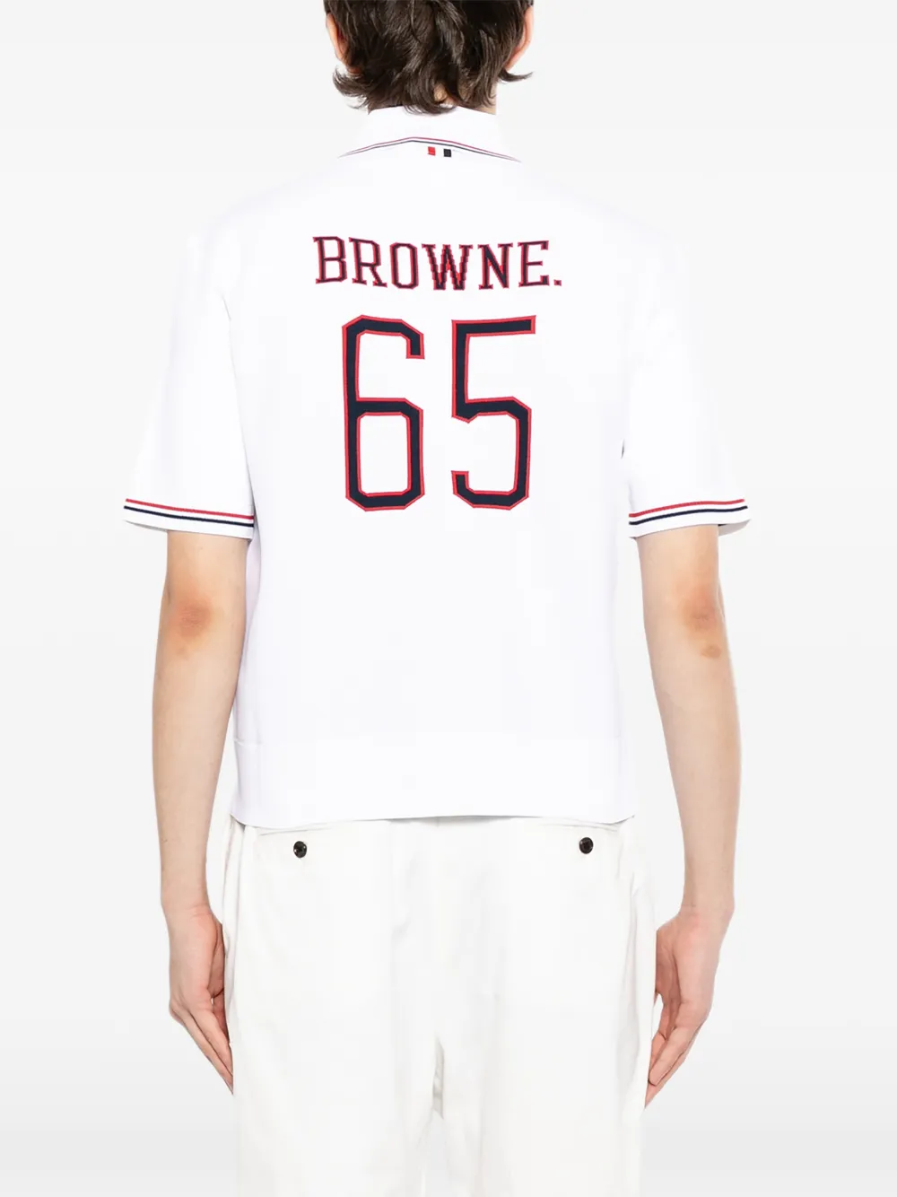 Thom Browne Gestreept poloshirt Wit
