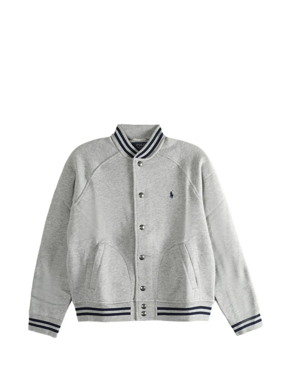 POLO RALPH LAUREN KIDS striped bomber jacket - Grey