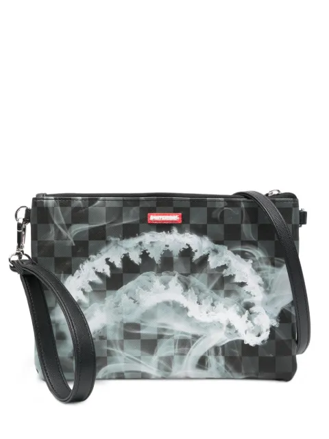 Sprayground graphic-print clutch bag