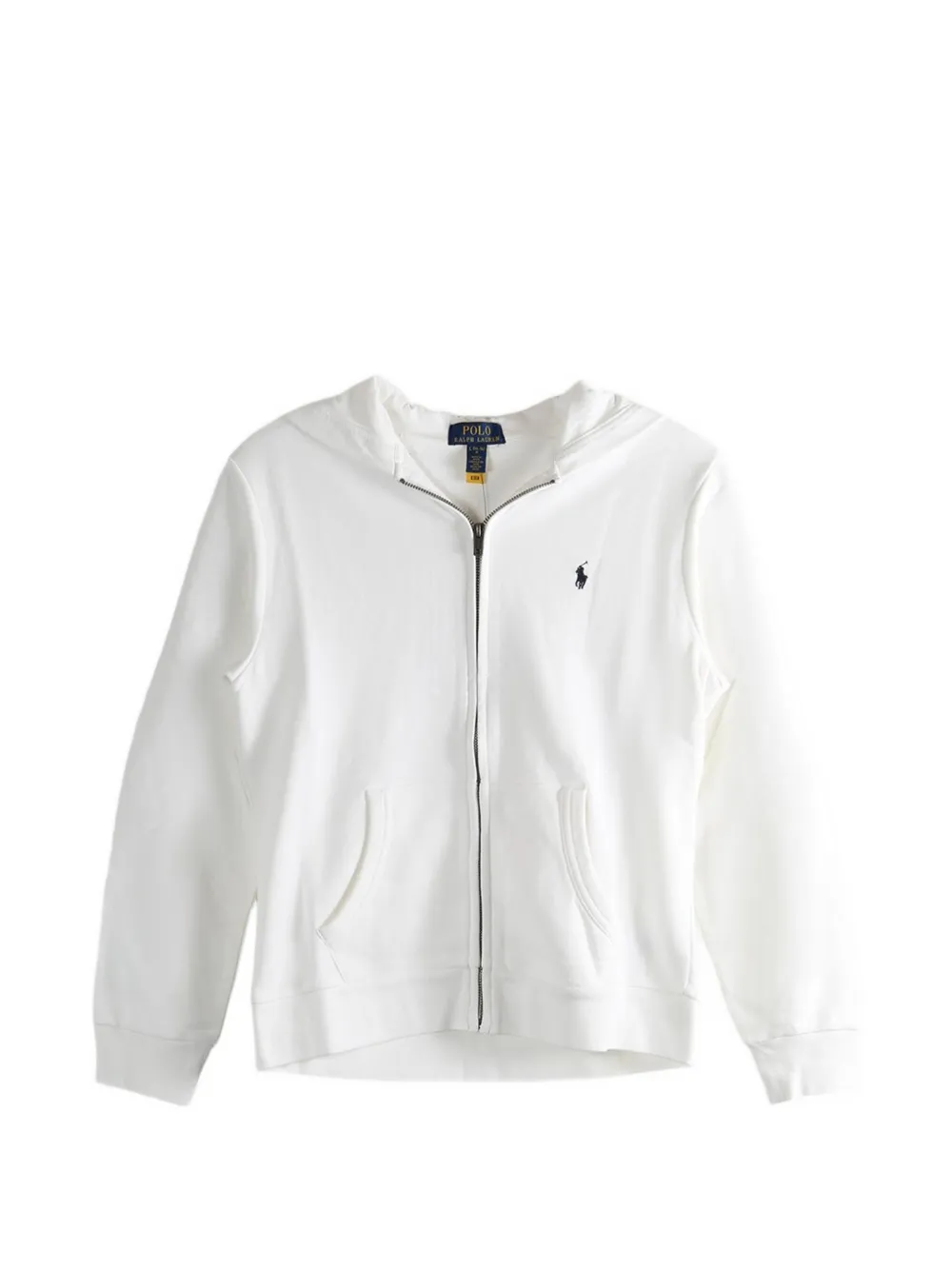 POLO RALPH LAUREN KIDS zip hooded top - Bianco