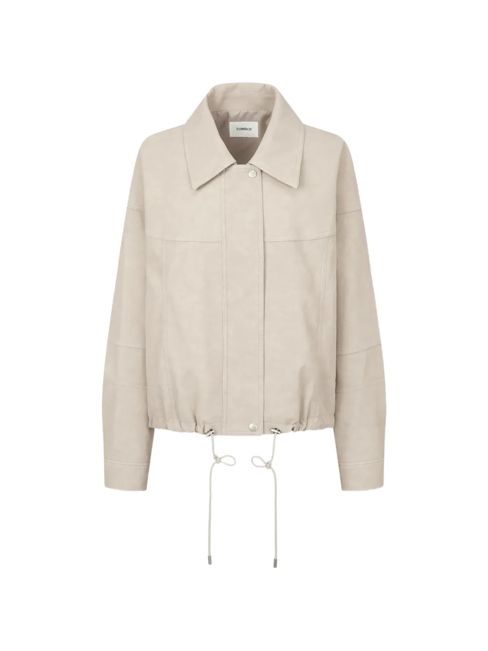 TOMBOY drawstring faux-leather jacket - Toni neutri