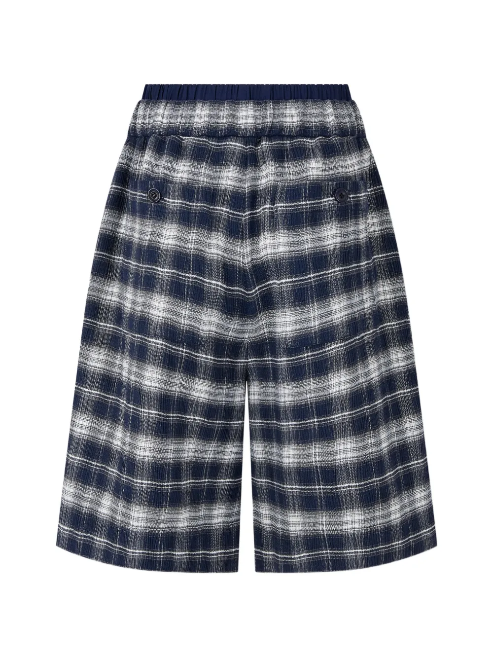  Tomboy Check-pattern Shorts - Blue 