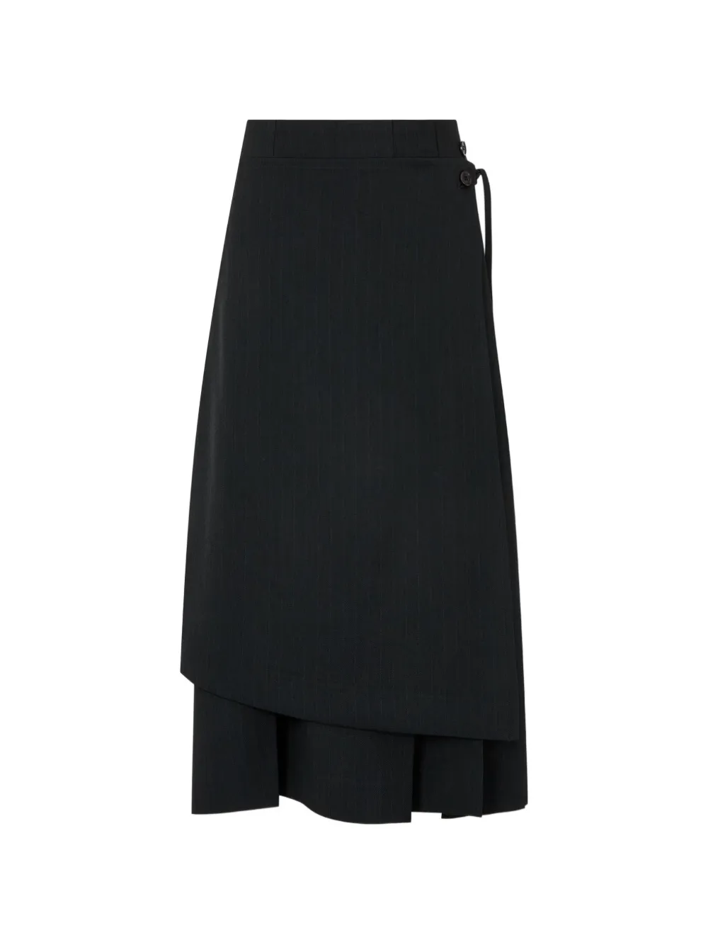 TOMBOY pleated wrap midi skirt - Nero