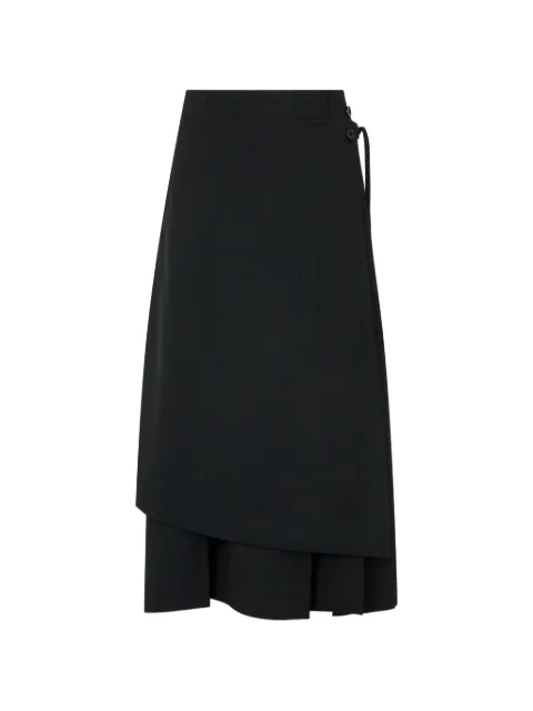 TOMBOY pleated wrap midi skirt