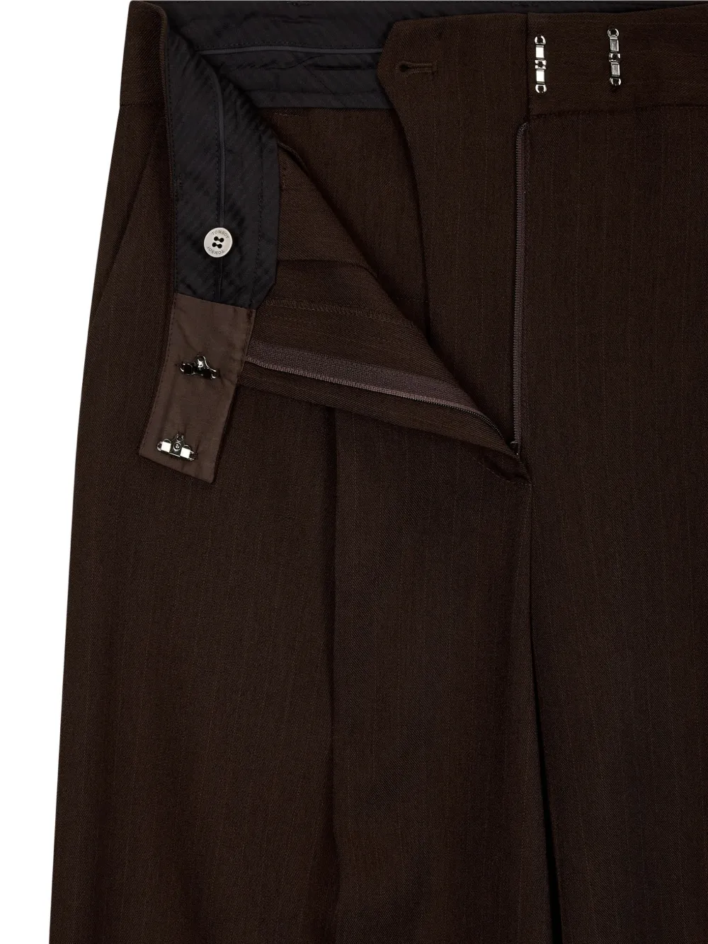 TOMBOY Gestreepte broek Bruin