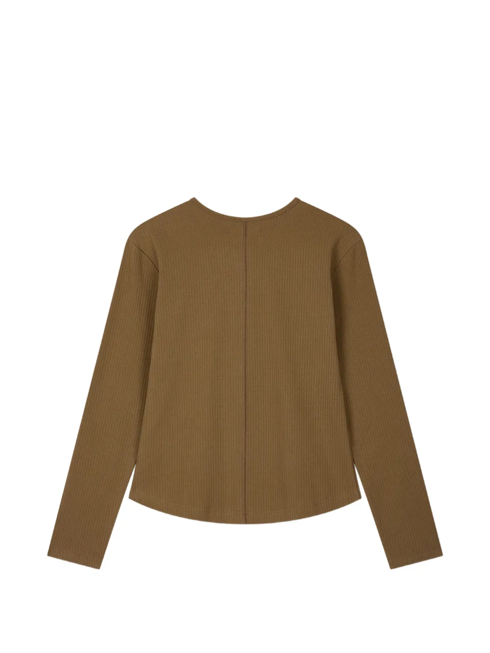  Tomboy Ribbed Top - Brown 