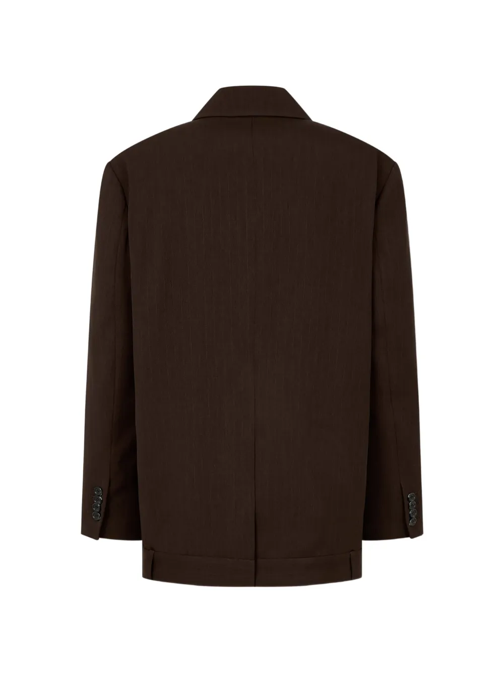  Tomboy Striped Double-breasted Blazer - Brown 