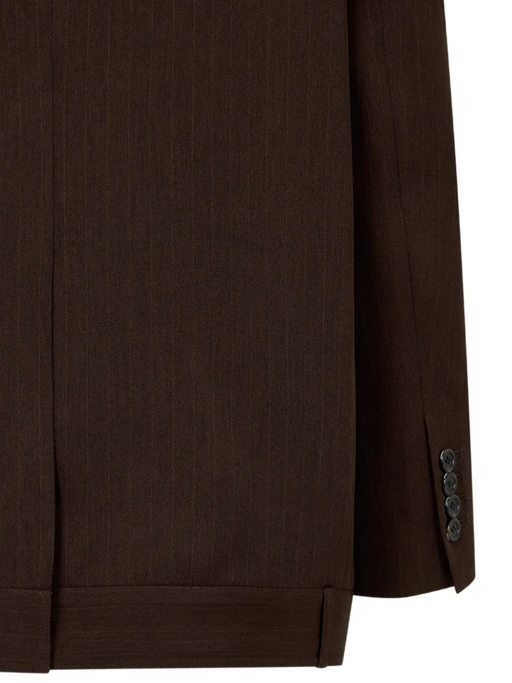 TOMBOY Gestreepte blazer met dubbele rij knopen Bruin