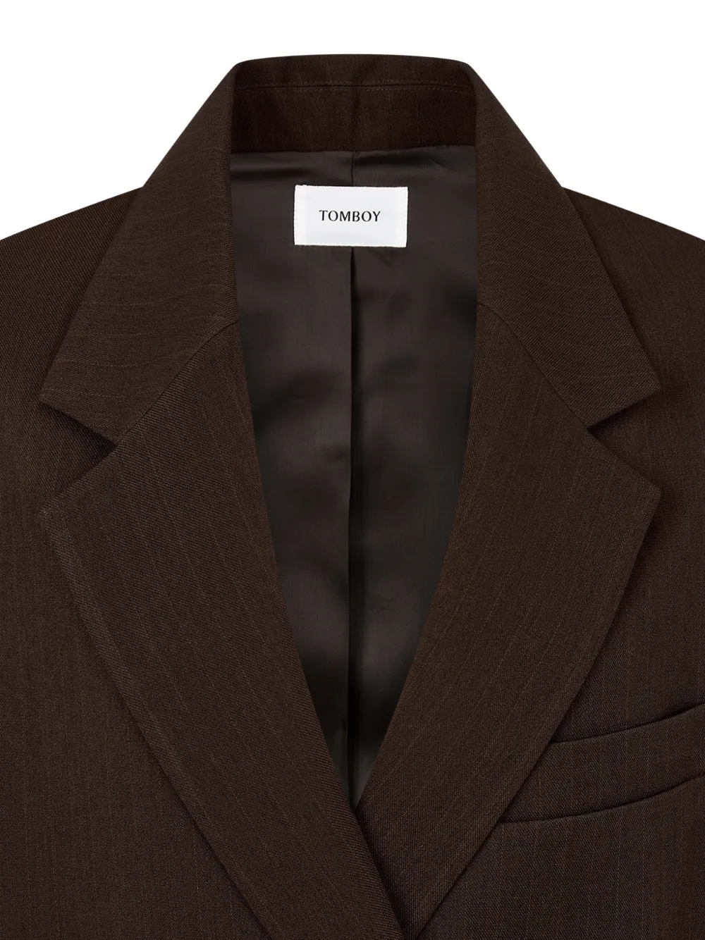  Tomboy Striped Double-breasted Blazer - Brown 