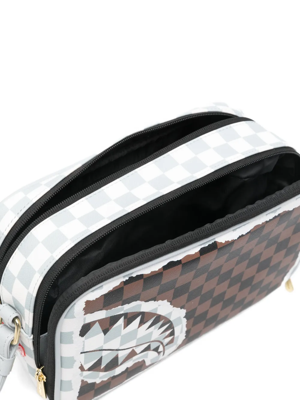  Sprayground Check-pattern Wash Bag - White 