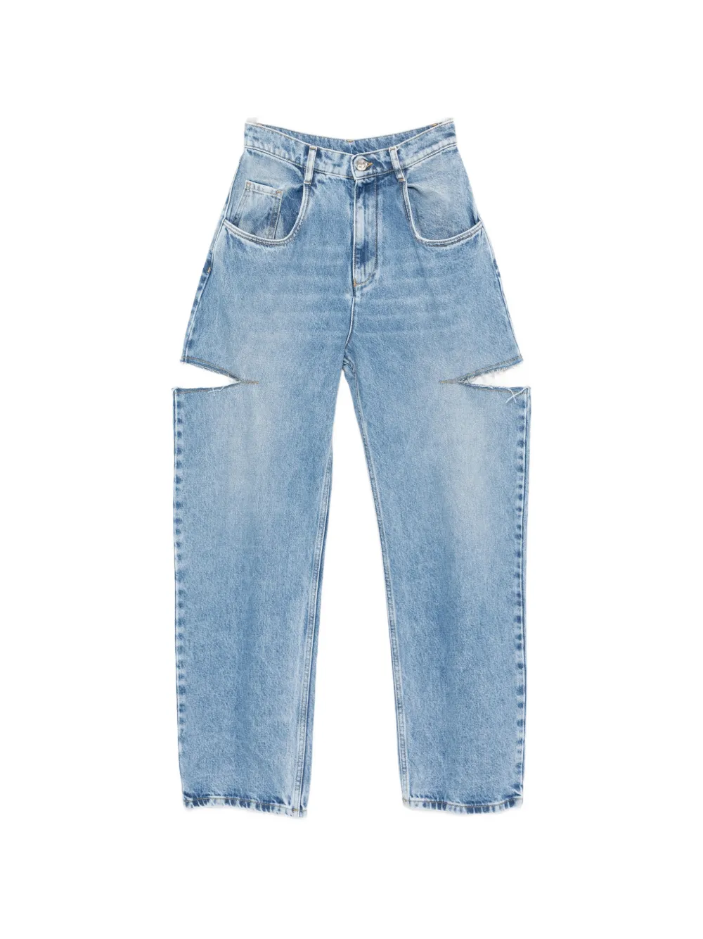 MM6 Maison Margiela cut-out denim jeans - Blu