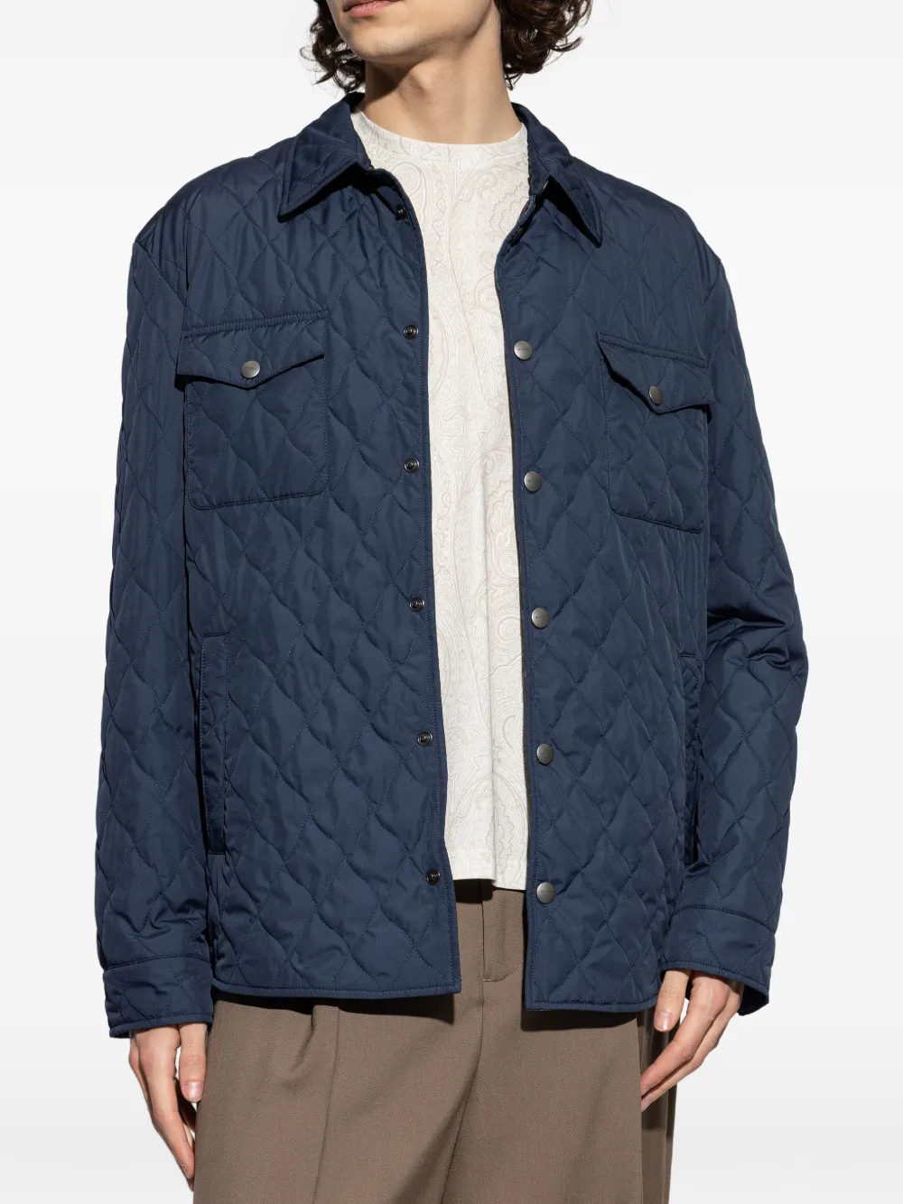 quilted pocket overshirt