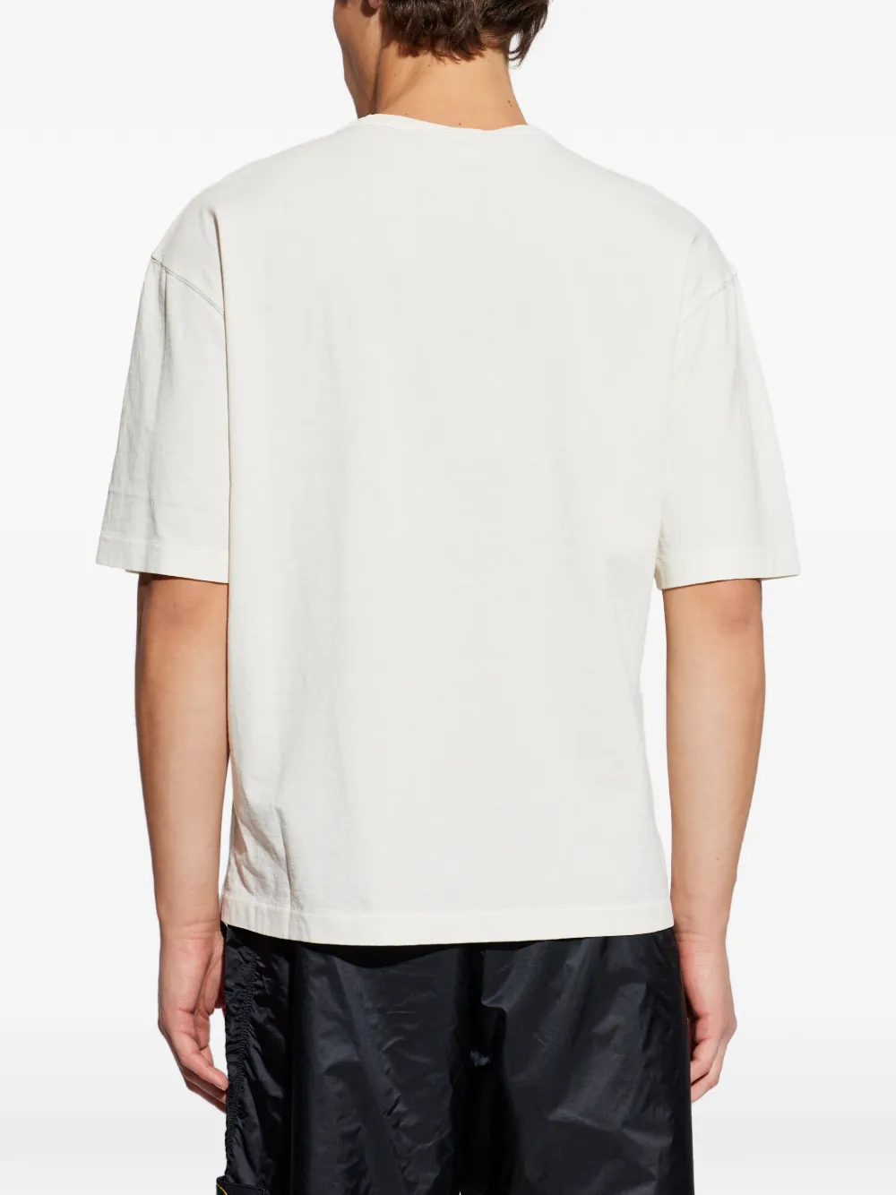 Stone Island T-shirt met geborduurd logo Beige