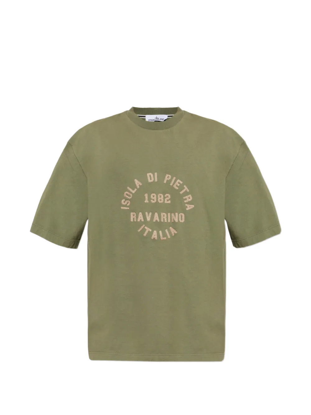 Stone Island logo-embroidered T-shirt - Grün