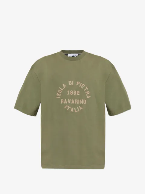 Stone Island 2100002 combed organic cotton jersey regular-fit T-shirt with print