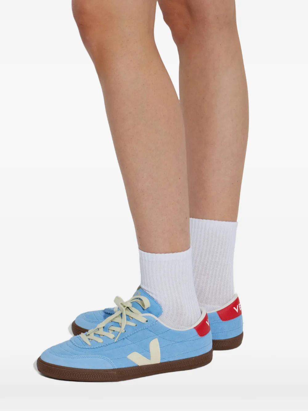 VEJA Panenka suède sneakers met vlakken Blauw