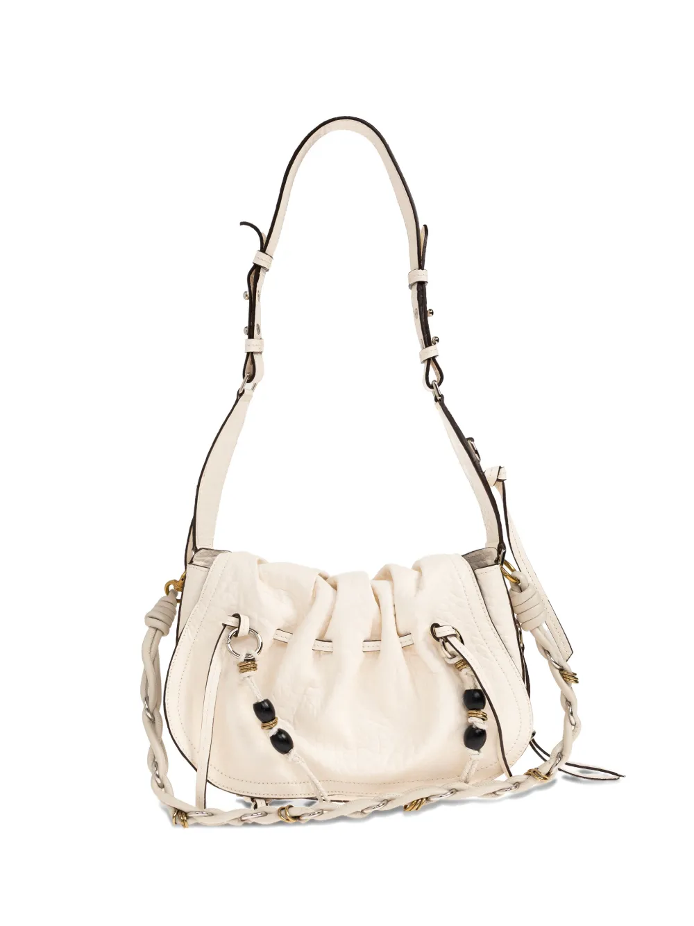 Isabel Marant Bolton Leather Shoulder Bag In Neutral