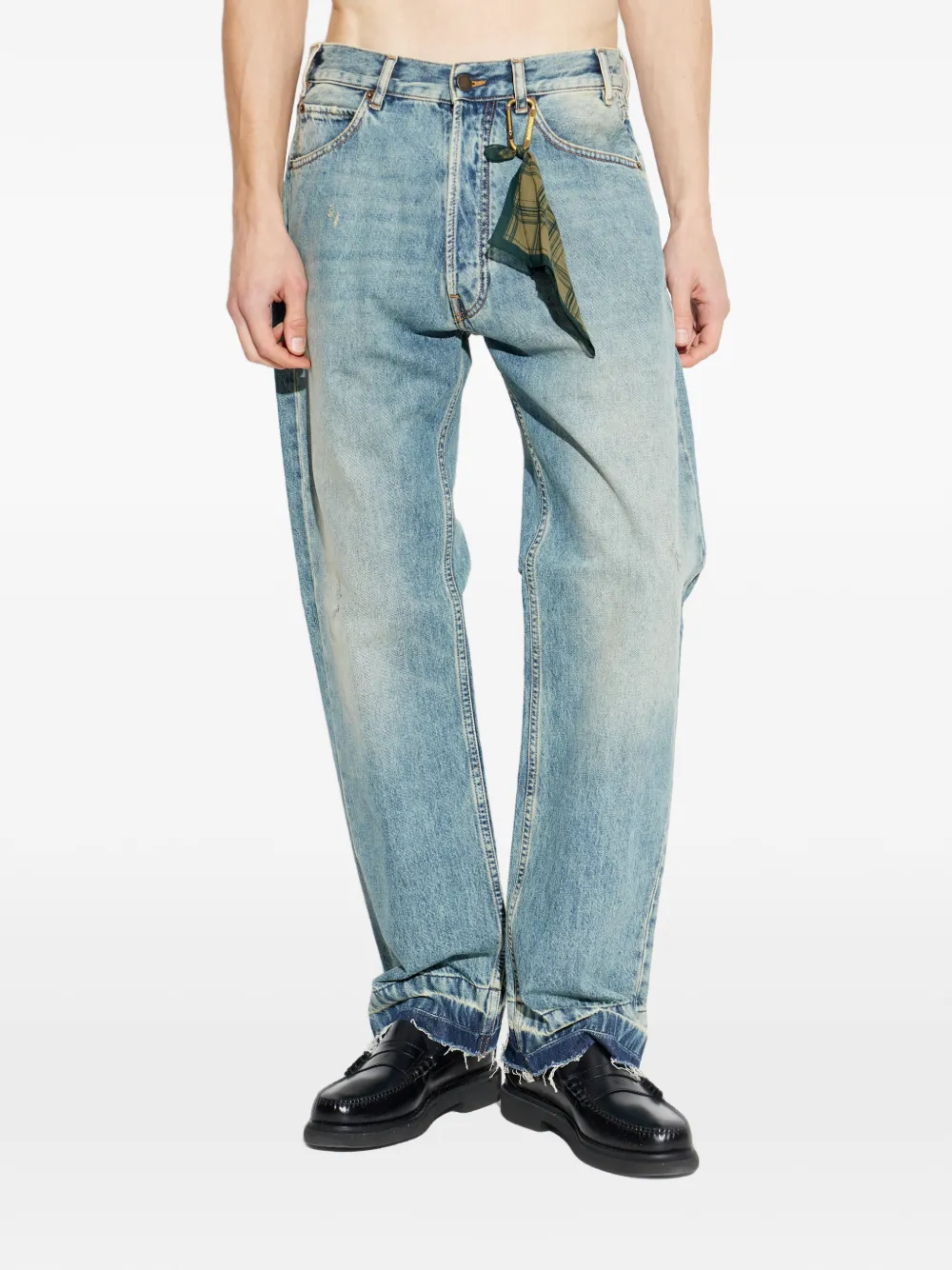  Darkpark Frayed Button Jeans - Blue 