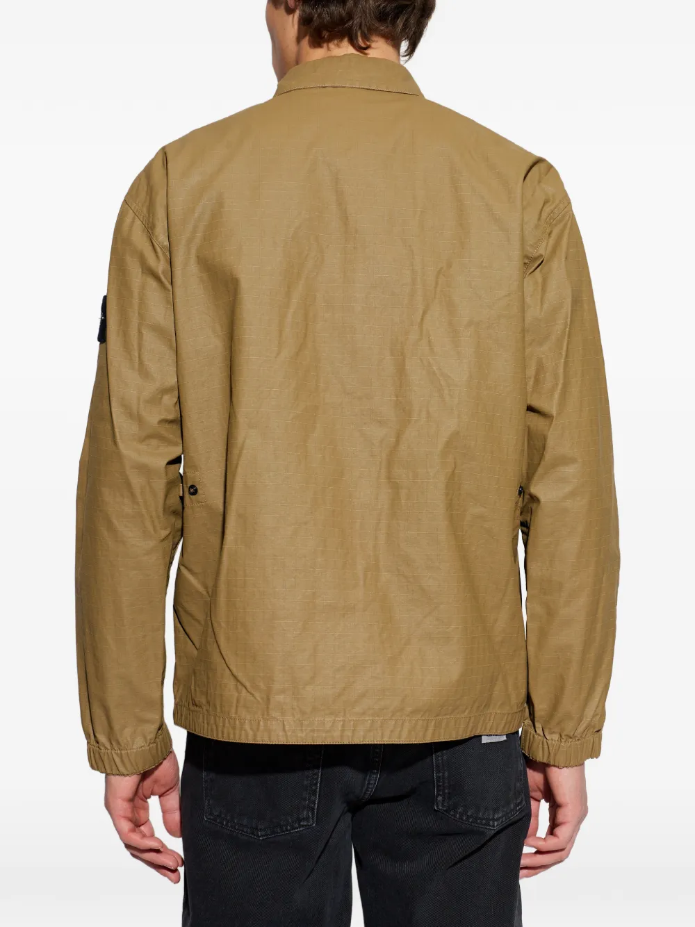 Stone Island Shirtjack met zak met knopen Groen