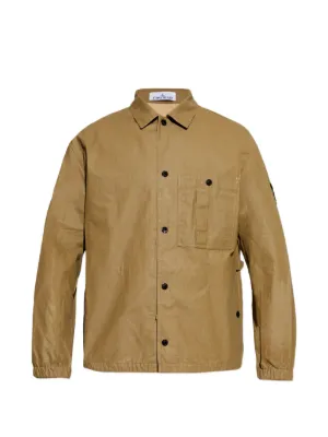 Stone Island 1200008 オーガニックコットンキャンバス オーバーシャツ
