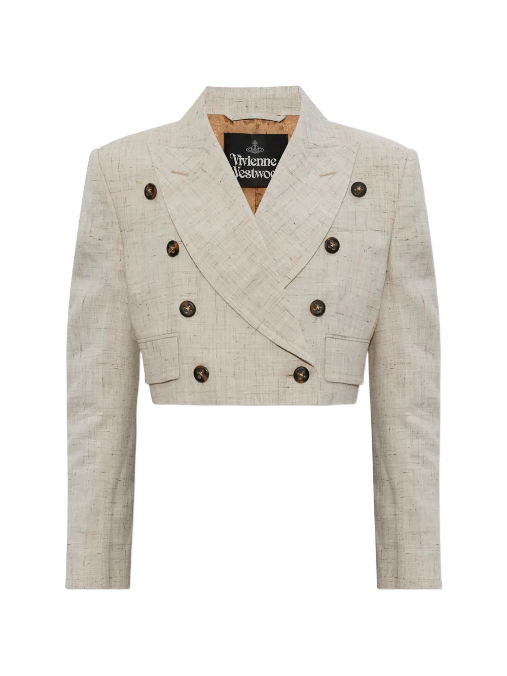 Vivienne Westwood double-breasted cropped jacket - Toni neutri