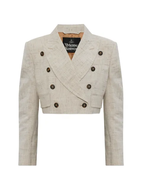 Vivienne Westwood Ls Cut Off double-breasted cropped jacket