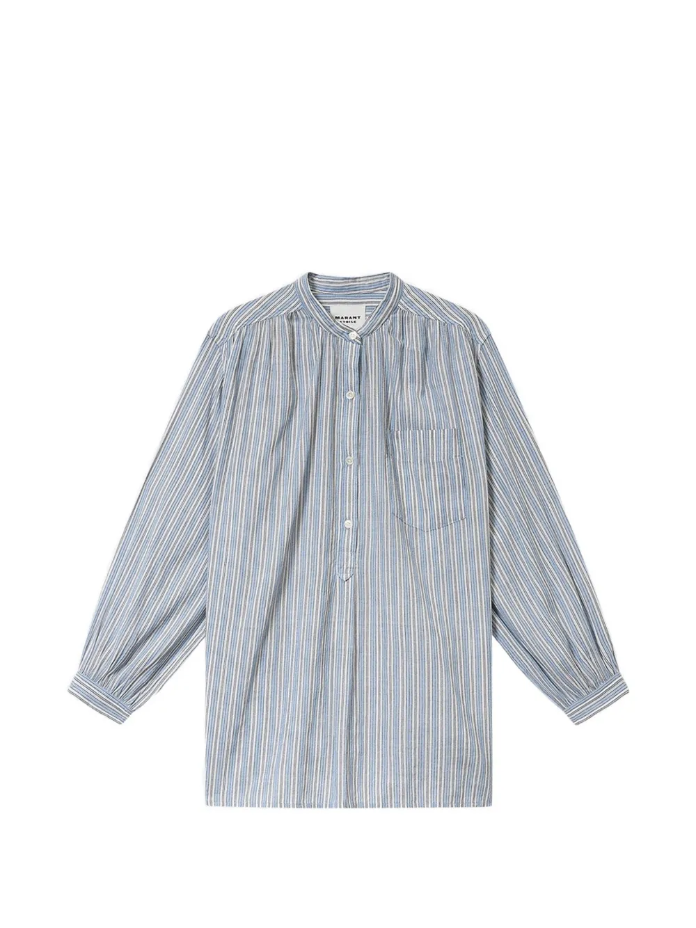 ISABEL MARANT Saocha gestreepte blouse met knopen Rood