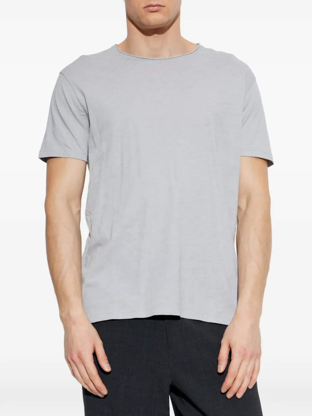 AllSaints Figuur gerafeld T-shirt Grijs