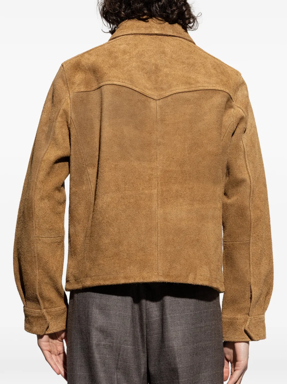 AllSaints Dellcot suède jack met rits Bruin