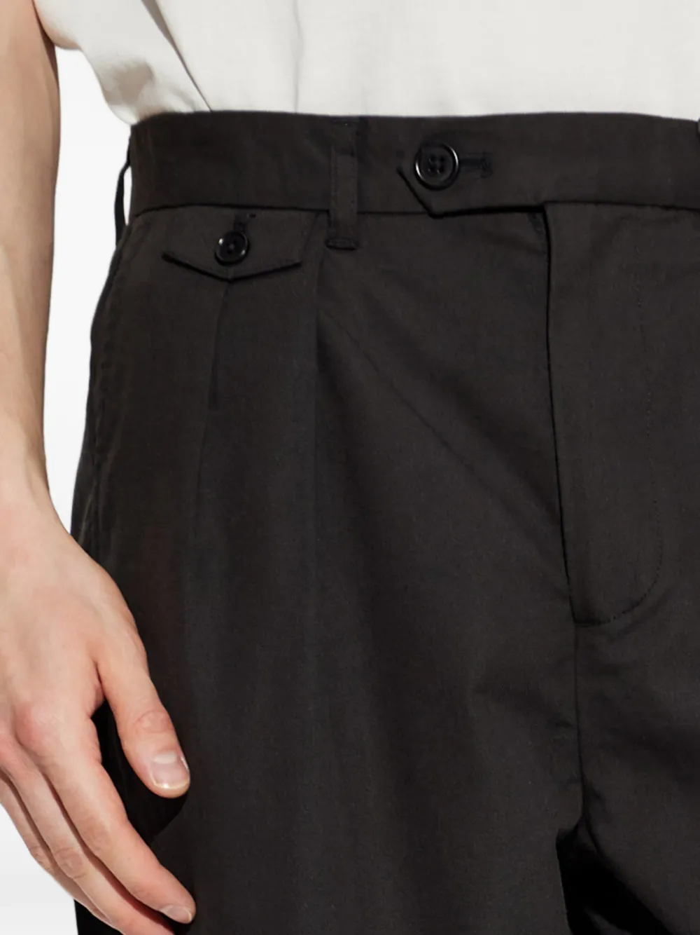 AllSaints Conway geplooide broek Zwart