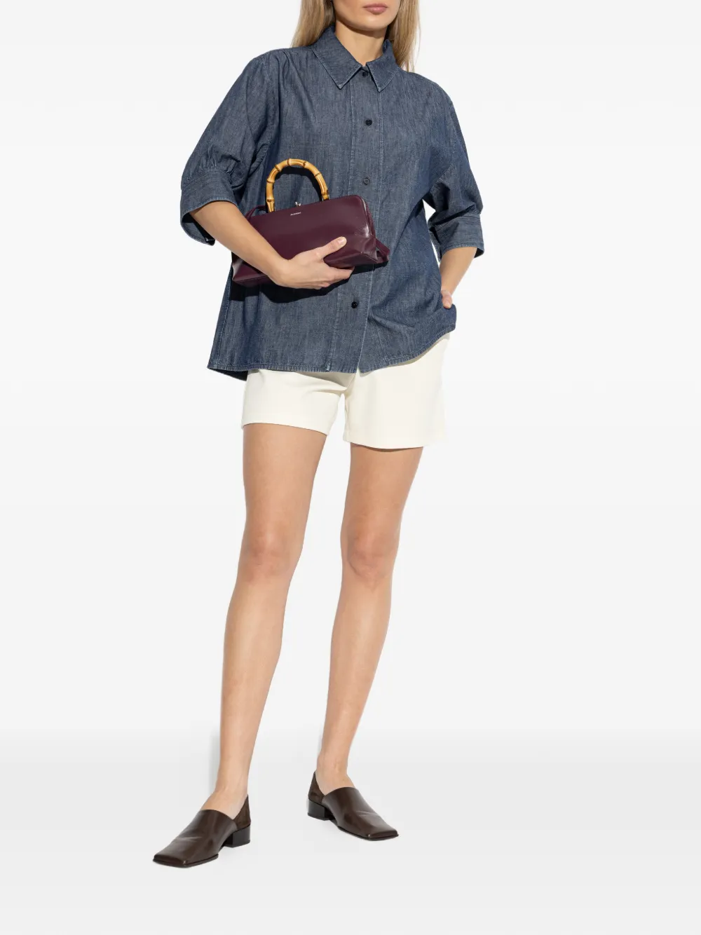 Jil Sander Buttoned Tailored Shorts - Neutrals 