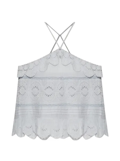 MARANT ÉTOILE Prisha broderie-anglaise ruffled top