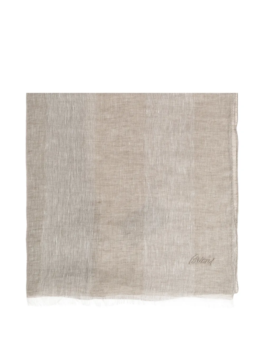 Brioni logo-embroidered scarves - Toni neutri