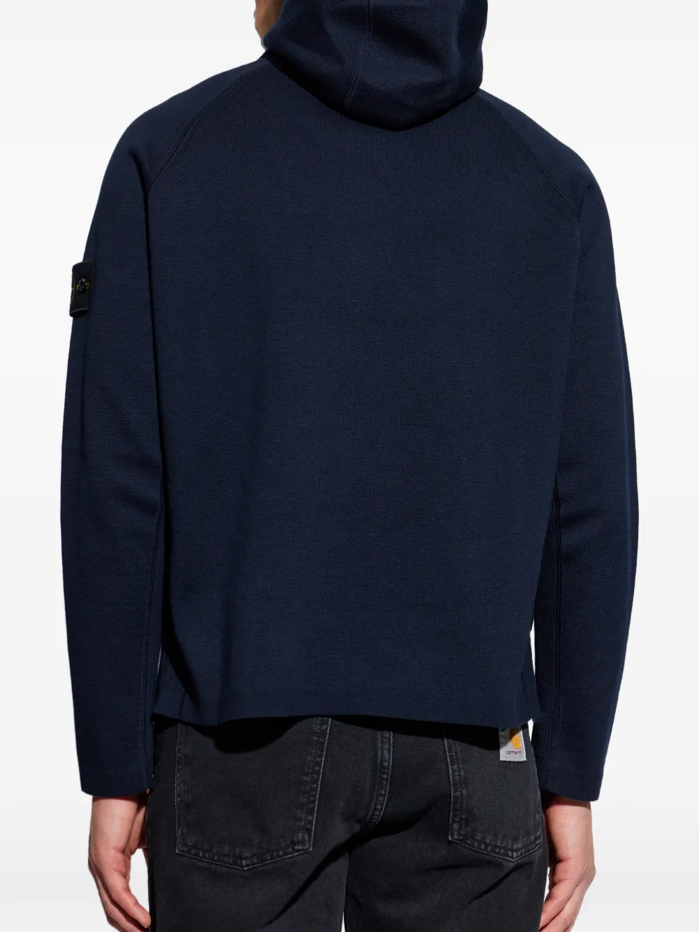 Stone Island 5100046 compacte geribbelde katoenen trui Blauw
