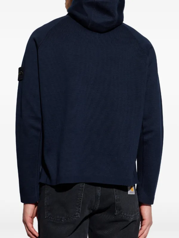 STONE  青 ジップアップパーカー Stone Island ジップアップ パーカー | ブルー | FARFETCH JP