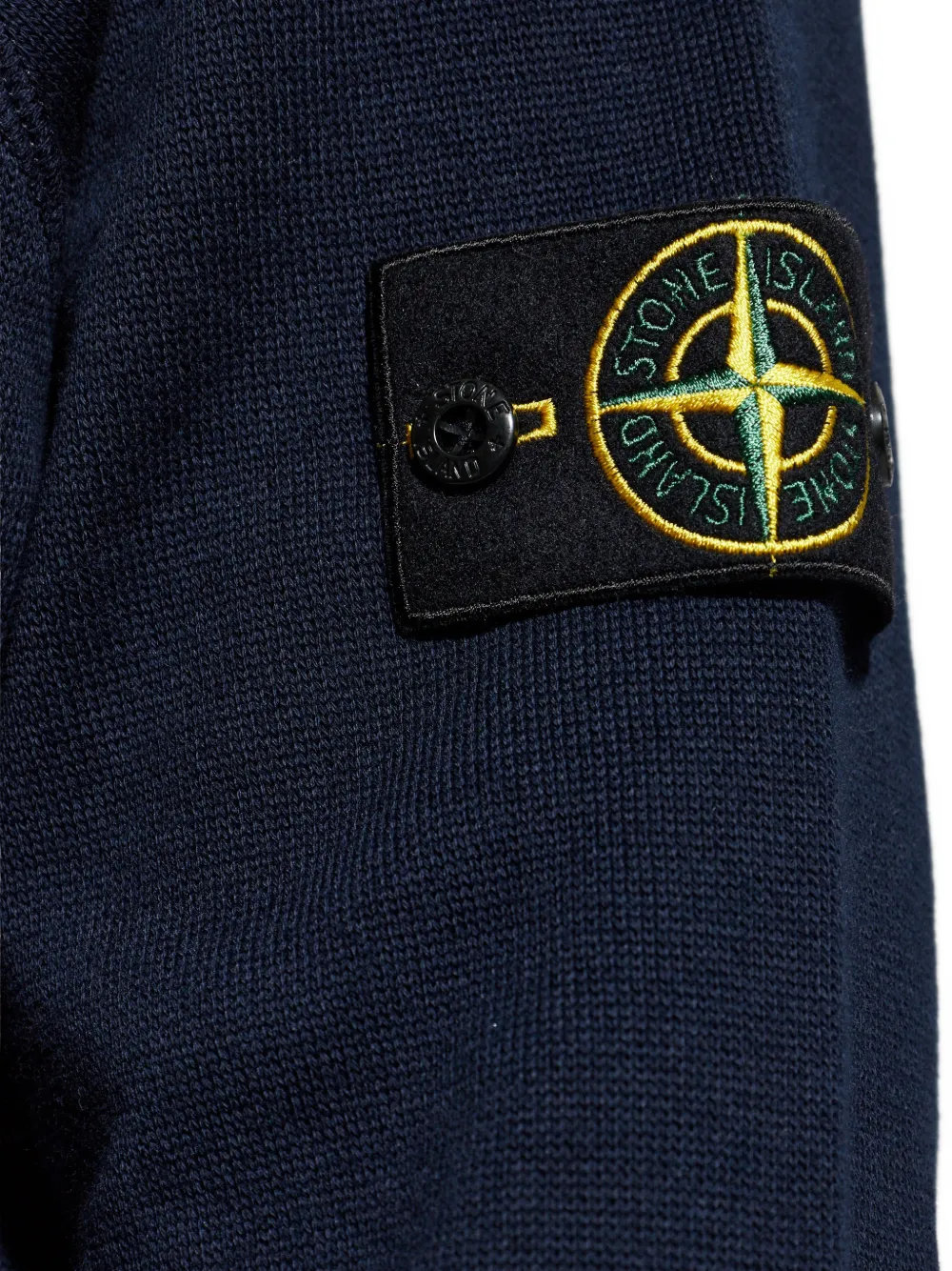 Stone Island 5100046 compacte geribbelde katoenen trui Blauw