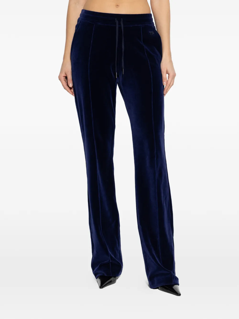 TOM FORD Broek met trekkoord en vlakken Blauw