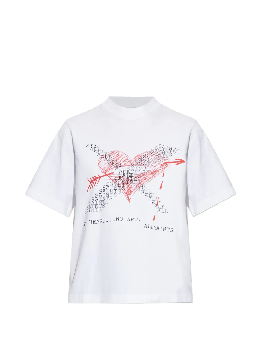 AllSaints T-shirt Heartache Lisa - Bianco