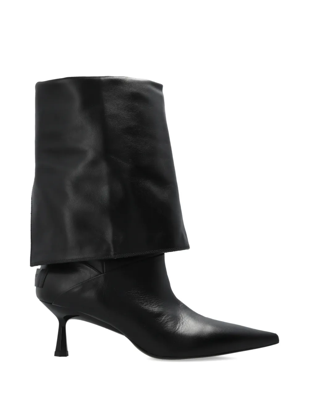 Allsaints Turn-down Pointed-toe Boots In Black