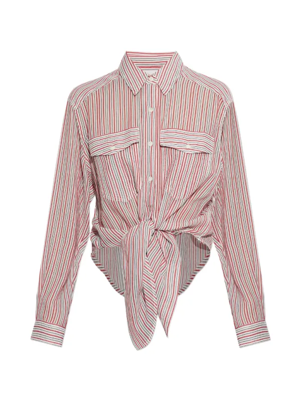 Marant Étoile Striped Pocket Shirt in White