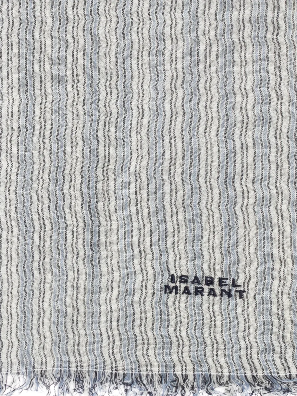  Isabel Marant écharpe Rayée Zenila à Franges - Blanc 