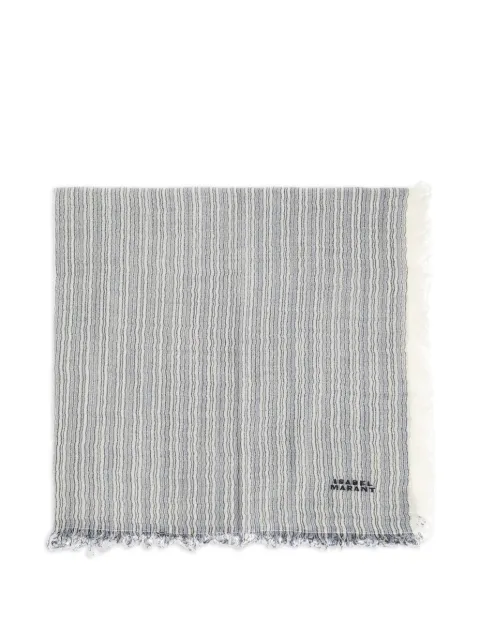 ISABEL MARANT Zenila striped fringed scarf