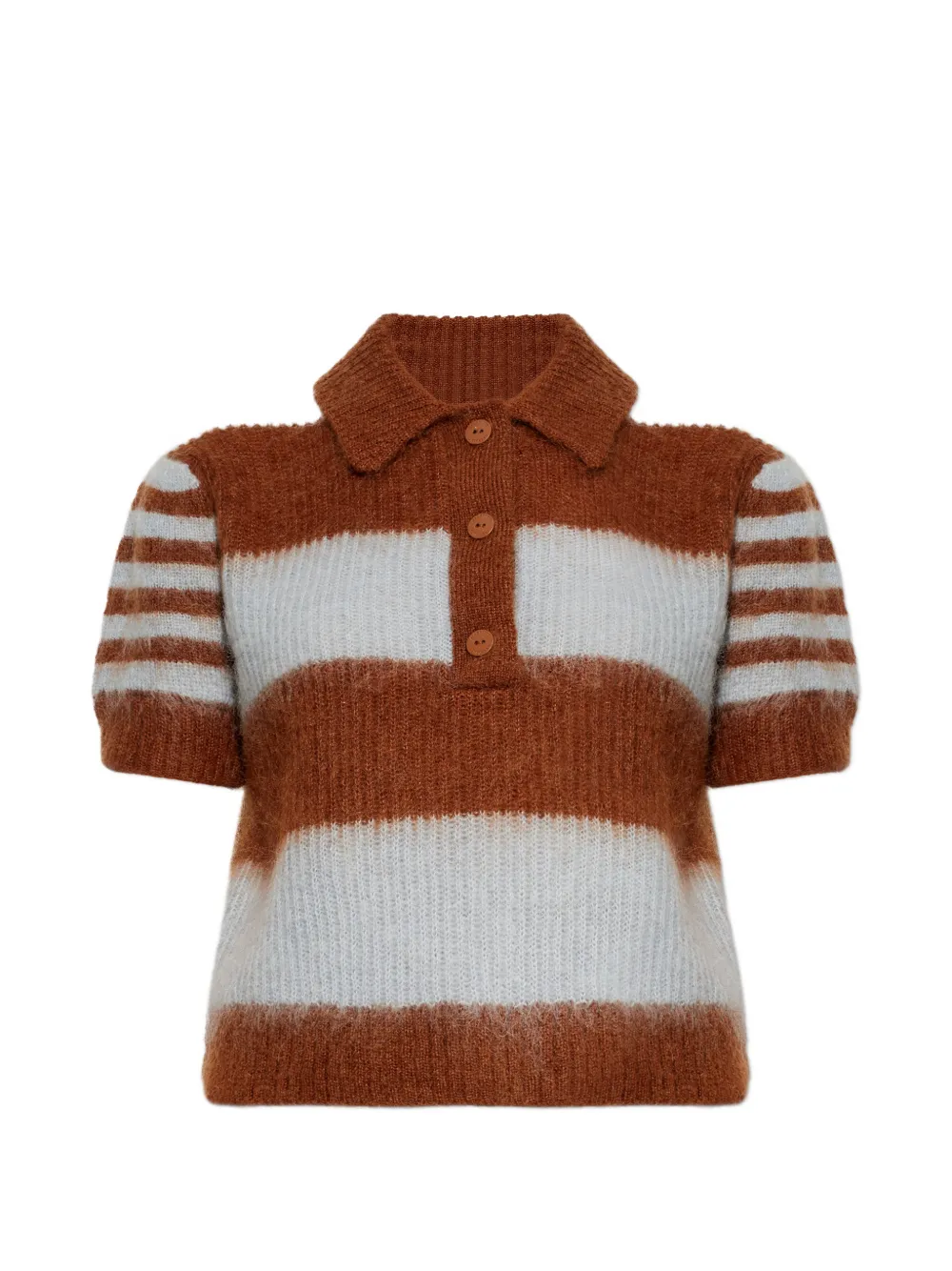 AllSaints Polo a righe - Marrone