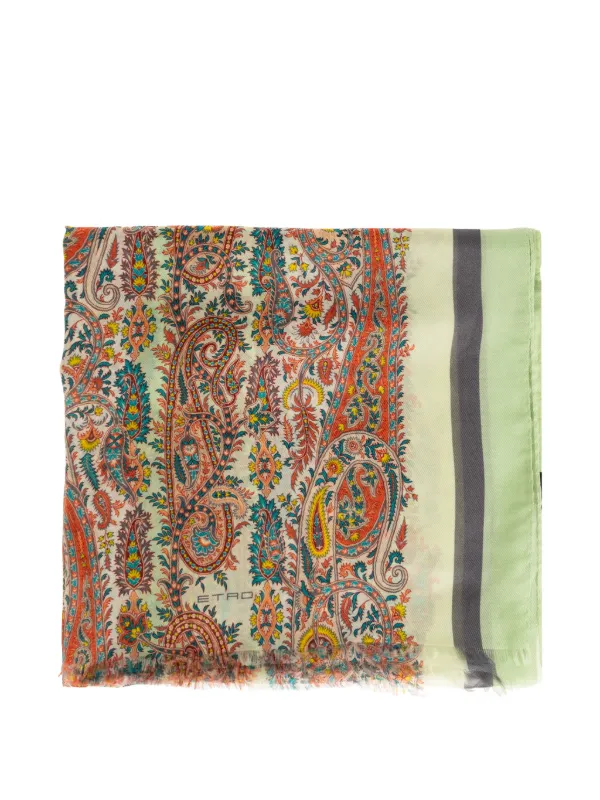 Etro Paisley-pattern Scarves in Neutrals