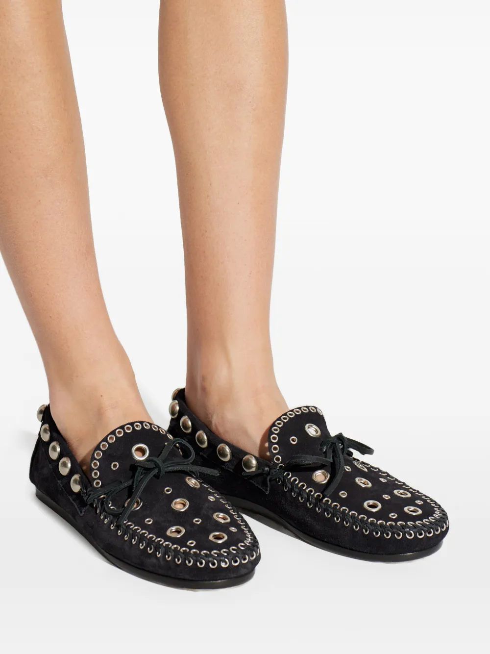 ISABEL MARANT Fitza loafers met studs Zwart