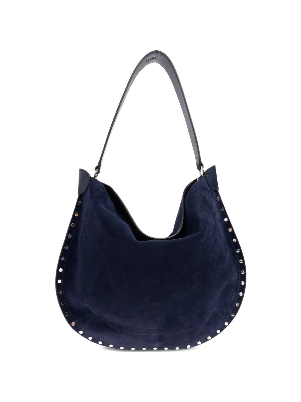 Isabel Marant Oskan Soft Studded Suede Shoulder Bag In Blue