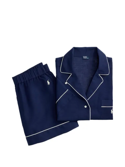 Polo Ralph Lauren piping embroidered pony pyjama set