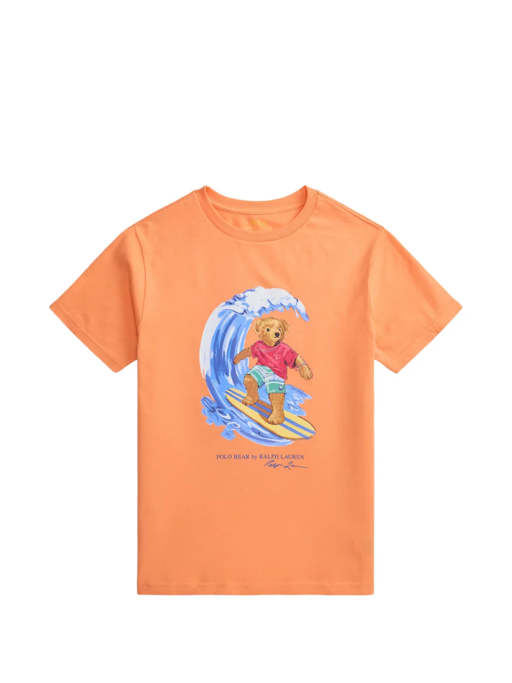 POLO RALPH LAUREN KIDS T-shirt Polo Bear con stampa - Arancione